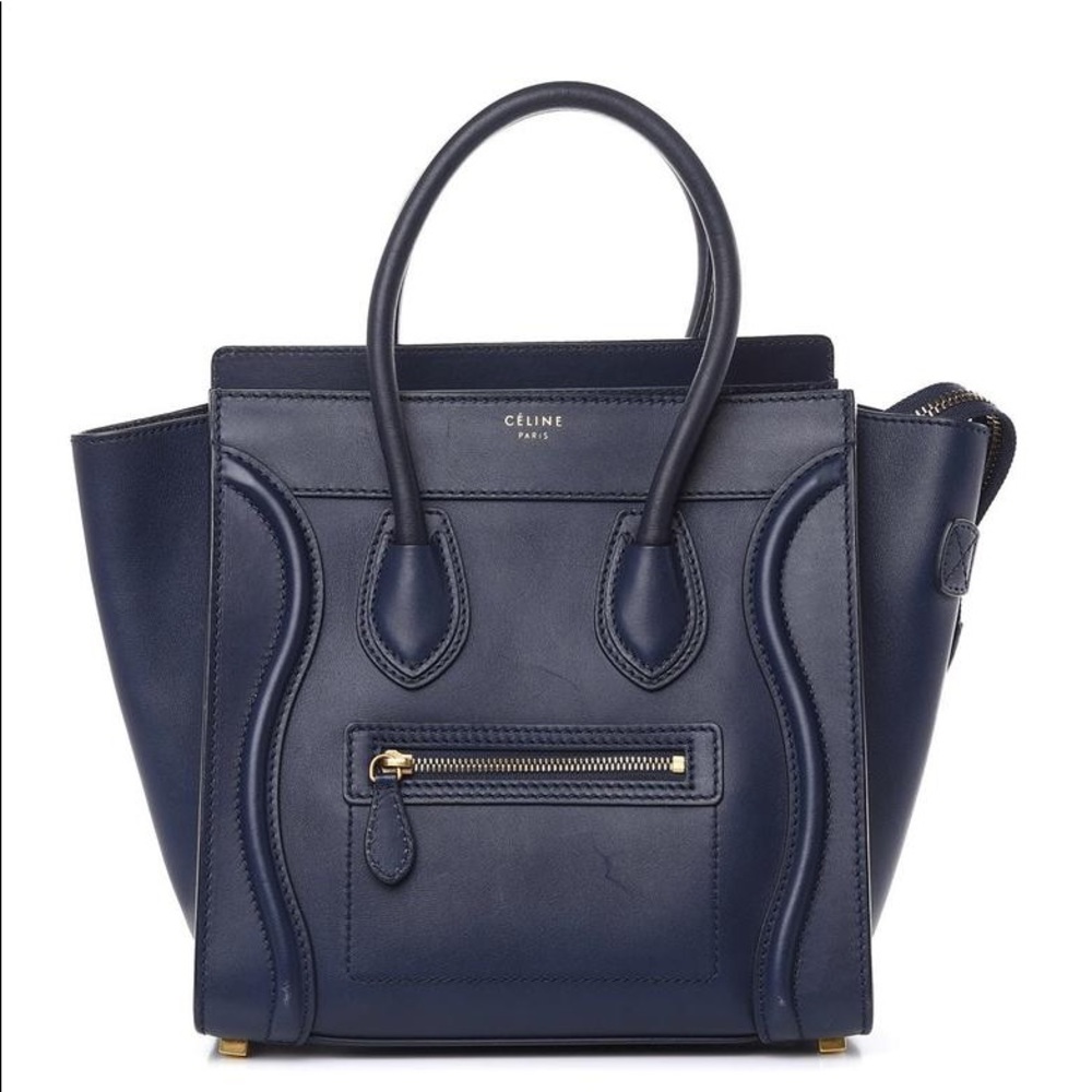 Pearlescent Navy Blue Celine bag